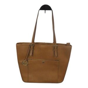 Michael Kors Brown Leather Tote Shoulder Bag Classic Everyday